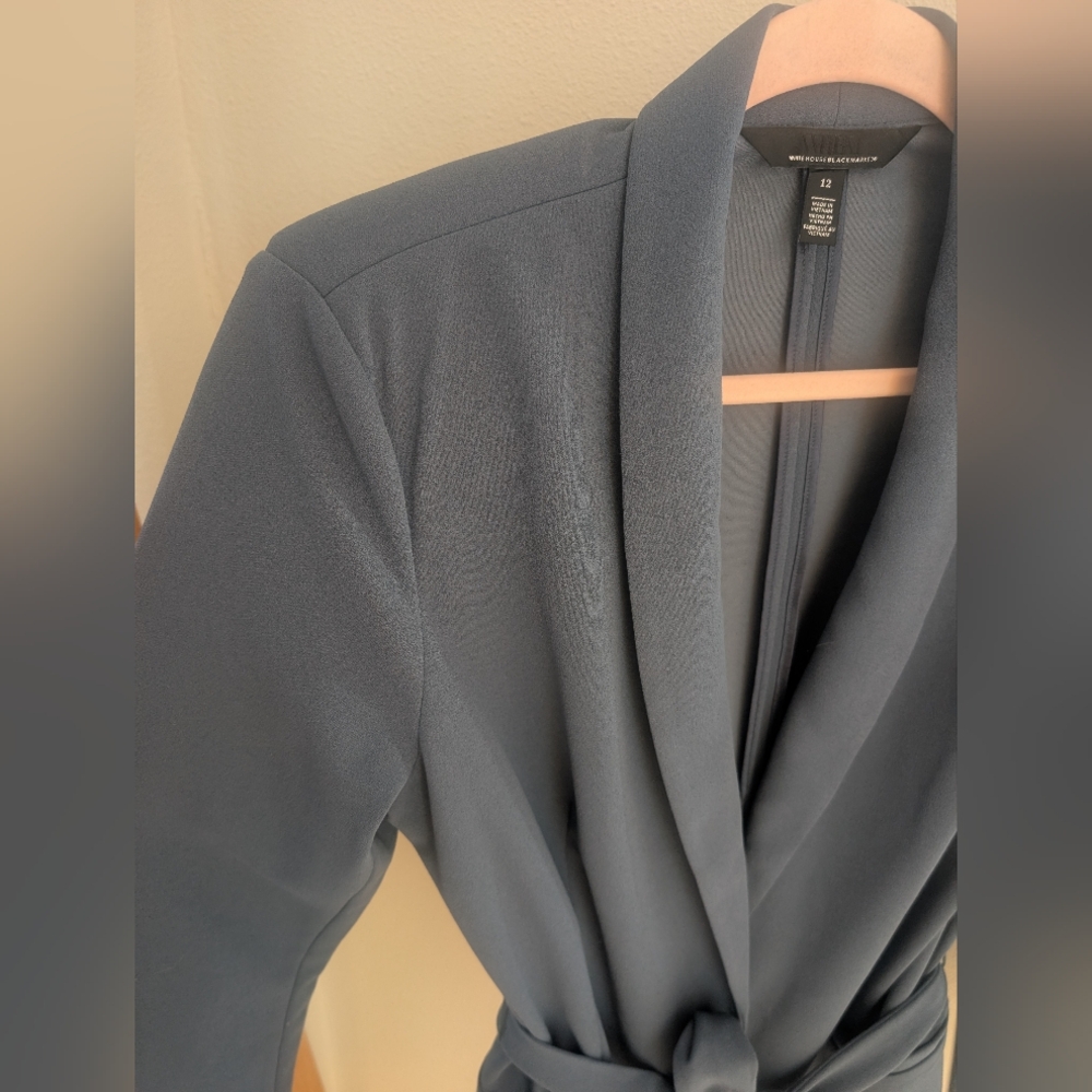 White House Black Market Dusty Blue Blazer - Picture 3 of 10